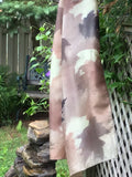 Bufanda de seda de arce marrón - Soierie Huo