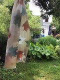 Bufanda clásica de seda de arce multicolor - Soierie Huo