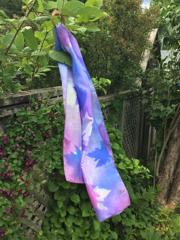 Bufanda de seda de arce púrpura - Soierie Huo