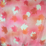 Bufanda de seda cuadrada de arce rosa - Soierie Huo
