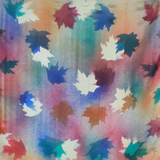 Bufanda cuadrada de seda de arce multicolor - Soierie Huo