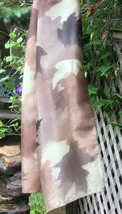 Bufanda de seda de arce marrón - Soierie Huo