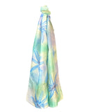 Pañuelo de seda con margaritas azules - Soierie Huo