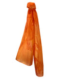 Pañuelo de seda con ondas color mandarina - Soierie Huo
