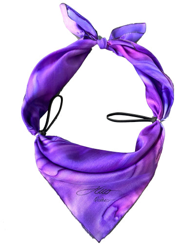 Máscara, cubierta de seda fundida púrpura para la cara - Soierie Huo