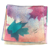 Bufanda cuadrada de seda de arce multicolor - Soierie Huo